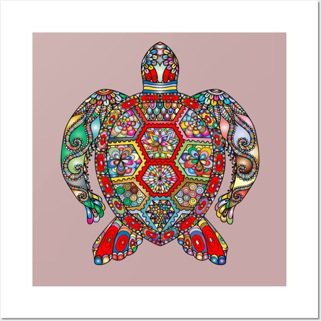 colorful turtle art Wall Art by creativeminds